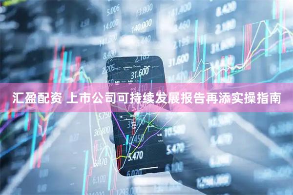 汇盈配资 上市公司可持续发展报告再添实操指南