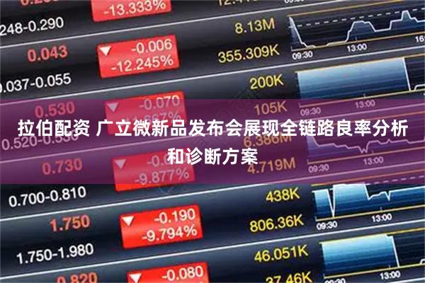 拉伯配资 广立微新品发布会展现全链路良率分析和诊断方案