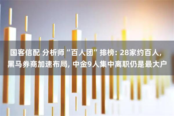 国客信配 分析师“百人团”排榜: 28家约百人, 黑马券商加速布局, 中金9人集中离职仍是最大户
