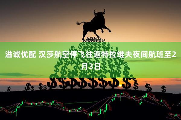溢诚优配 汉莎航空停飞往返特拉维夫夜间航班至2月3日