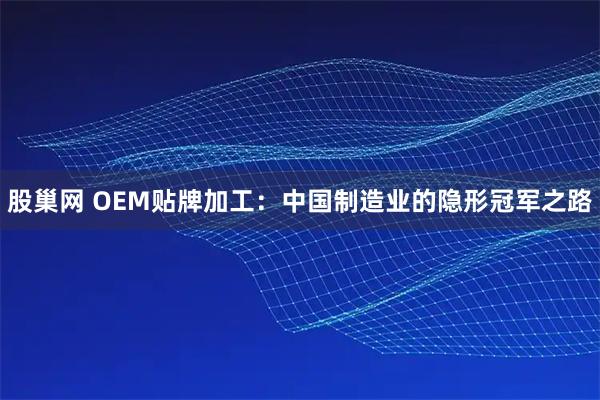 股巢网 OEM贴牌加工：中国制造业的隐形冠军之路